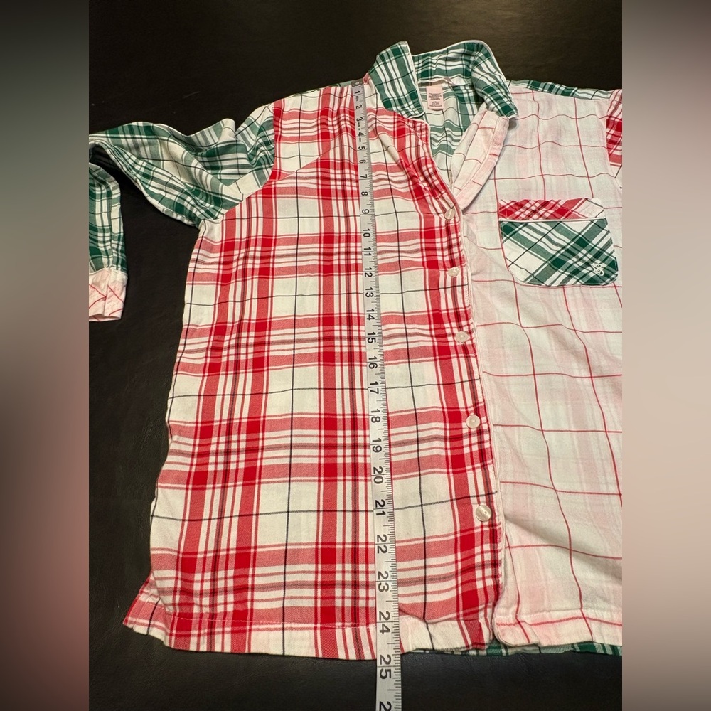 Victoria's Secret Red and Green Plaid Pajama Set size M - Picture 9 of 16